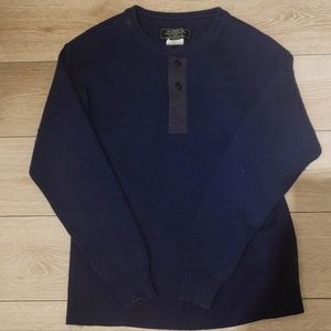 Mens Placket Wool Lund Sweater